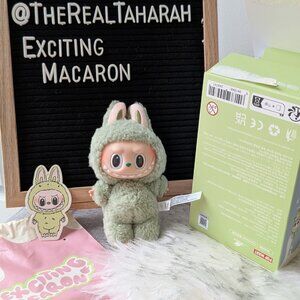 POP MART - Green Grape - The Monsters Labubu Exciting Macaron Vinyl Plush